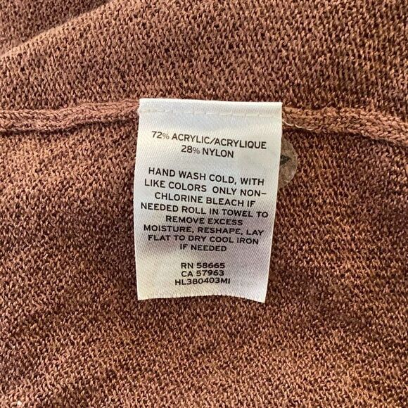 Hinge Puff Sleeve Cardigan Sweater Women’s XXL Nutmeg Brown - Picture 8 of 8